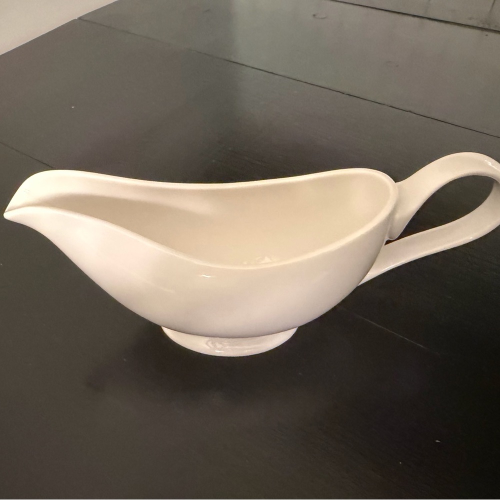 Martha Stewart White Ceramic Sauce Boat